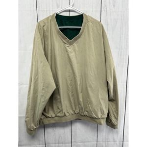 Wedge Golf Reversible V Neck Pull Over Long Sleeve Windbreak Sweater Jacket XL